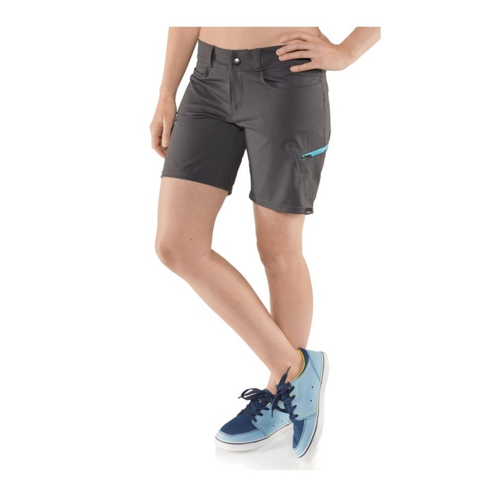NRS Guide Board‎ Swim Shorts Womens 10 Grey Quick Dry Hiking Water Sports Zipper